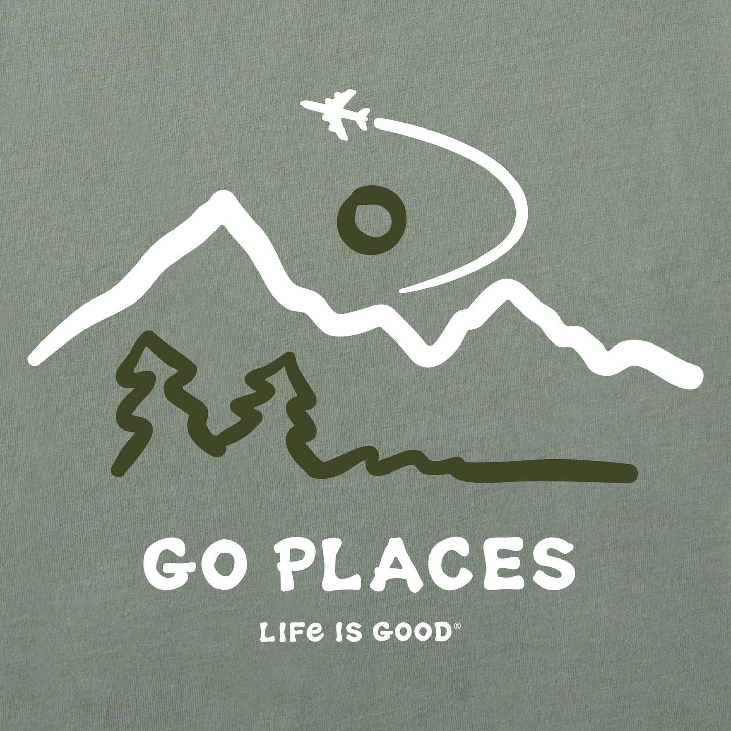 Men's Go Places Airplane Short Sleeve Tee