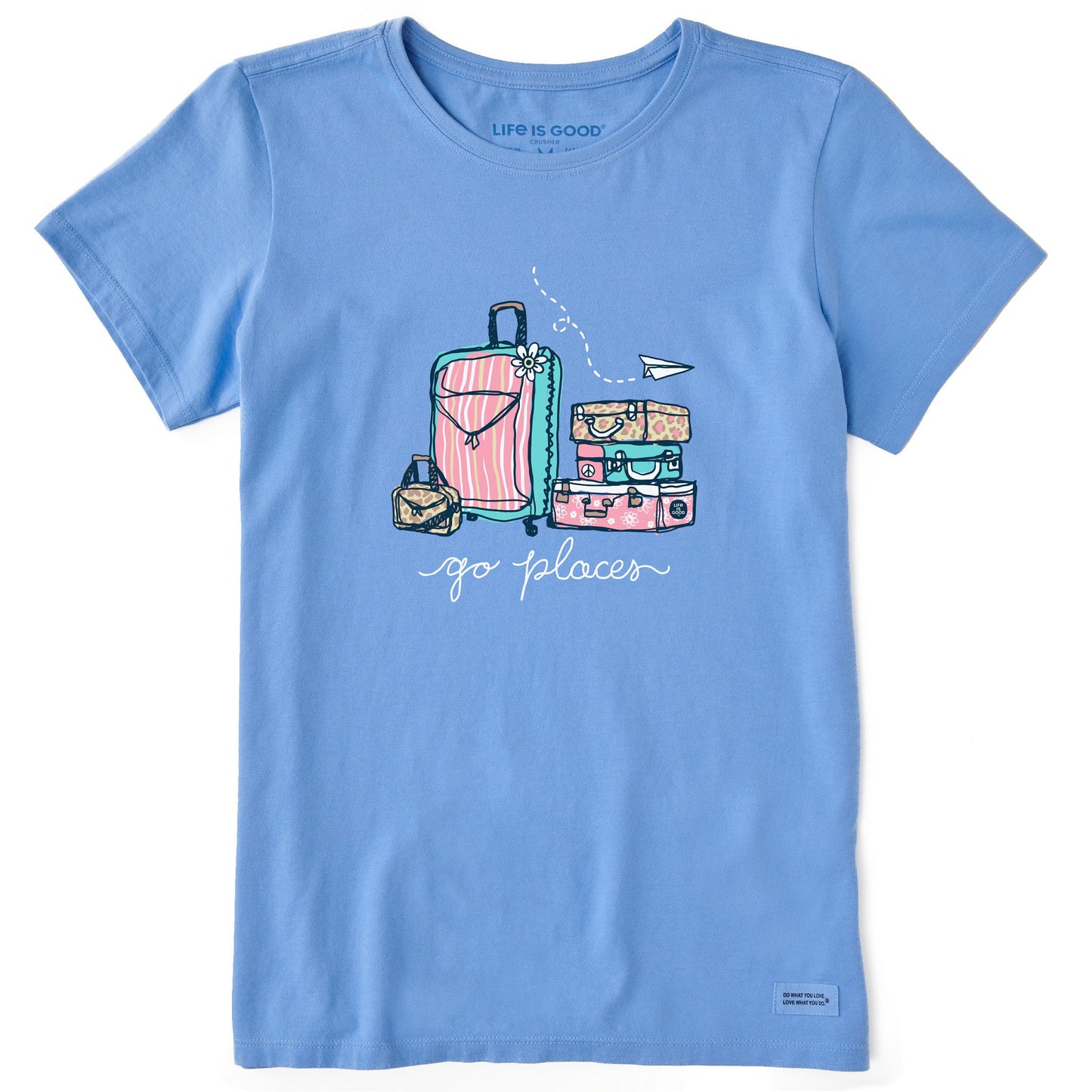 Women's Go Places Luggages Short Sleeve Crusher Tee