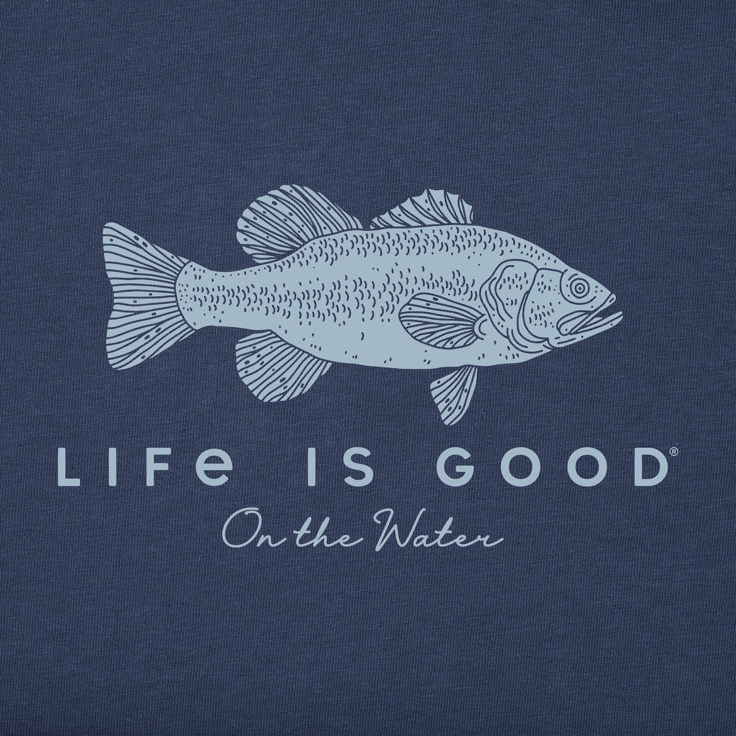 Men's Life is Good on the Water Bass Short Sleeve Tee