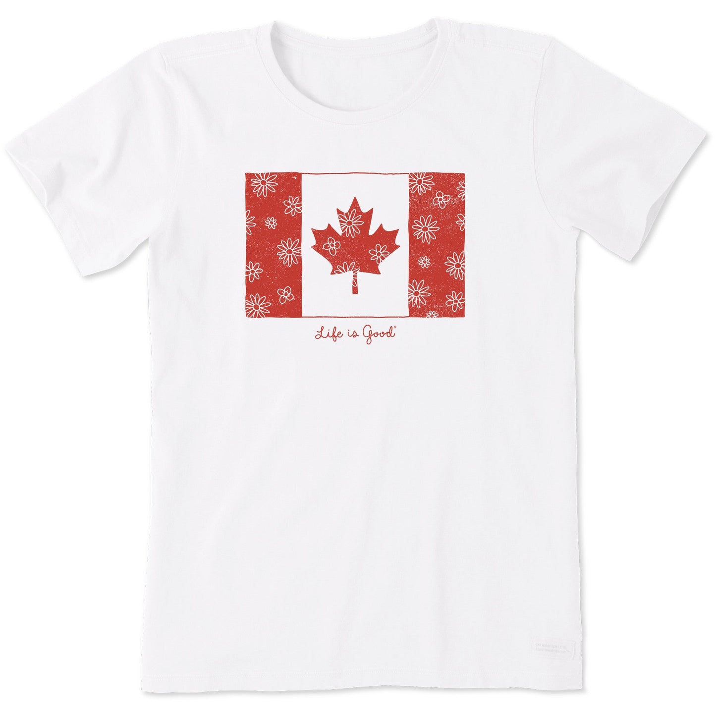 Women's Canadian Flag Daisies Short Sleeve Tee