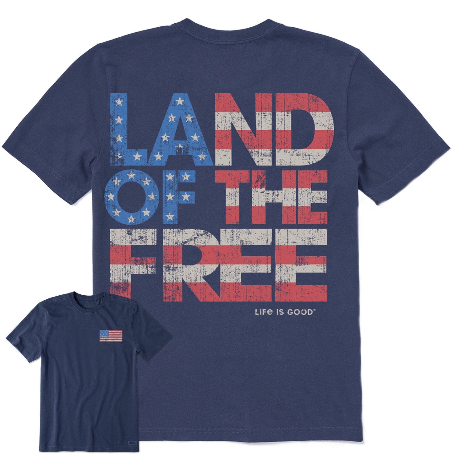 Men's Land of the Free Stack Short Sleeve Tee