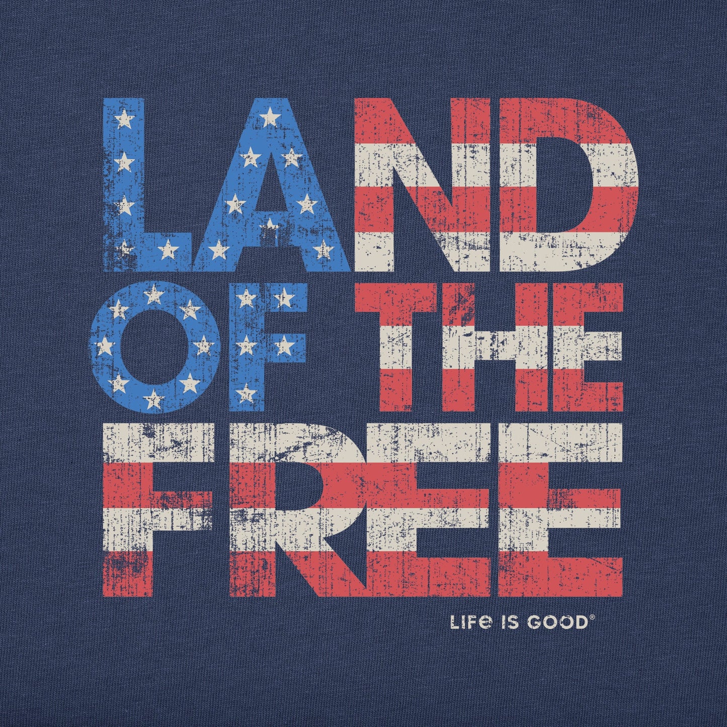 Men's Land of the Free Stack Short Sleeve Tee