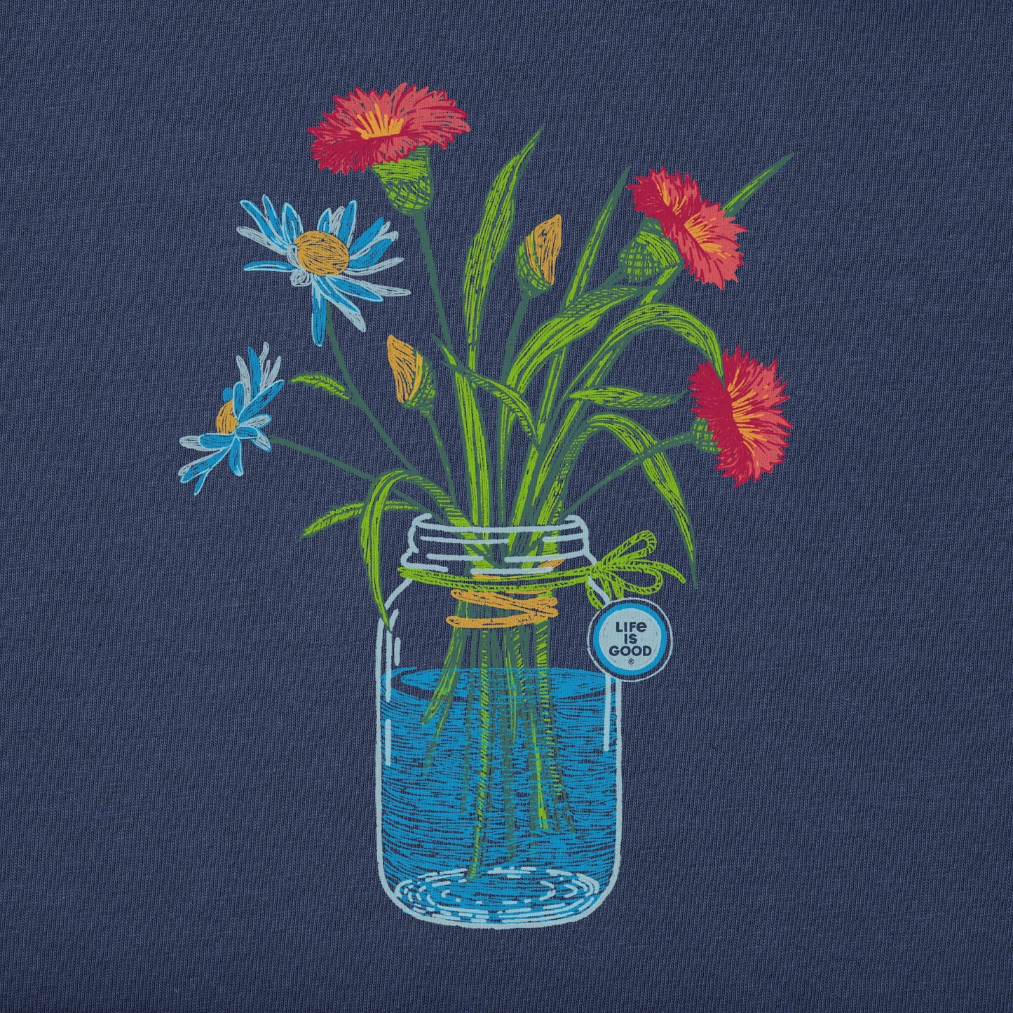 Women's Wildflower Jar Short Sleeve Crusher-LITE Vee