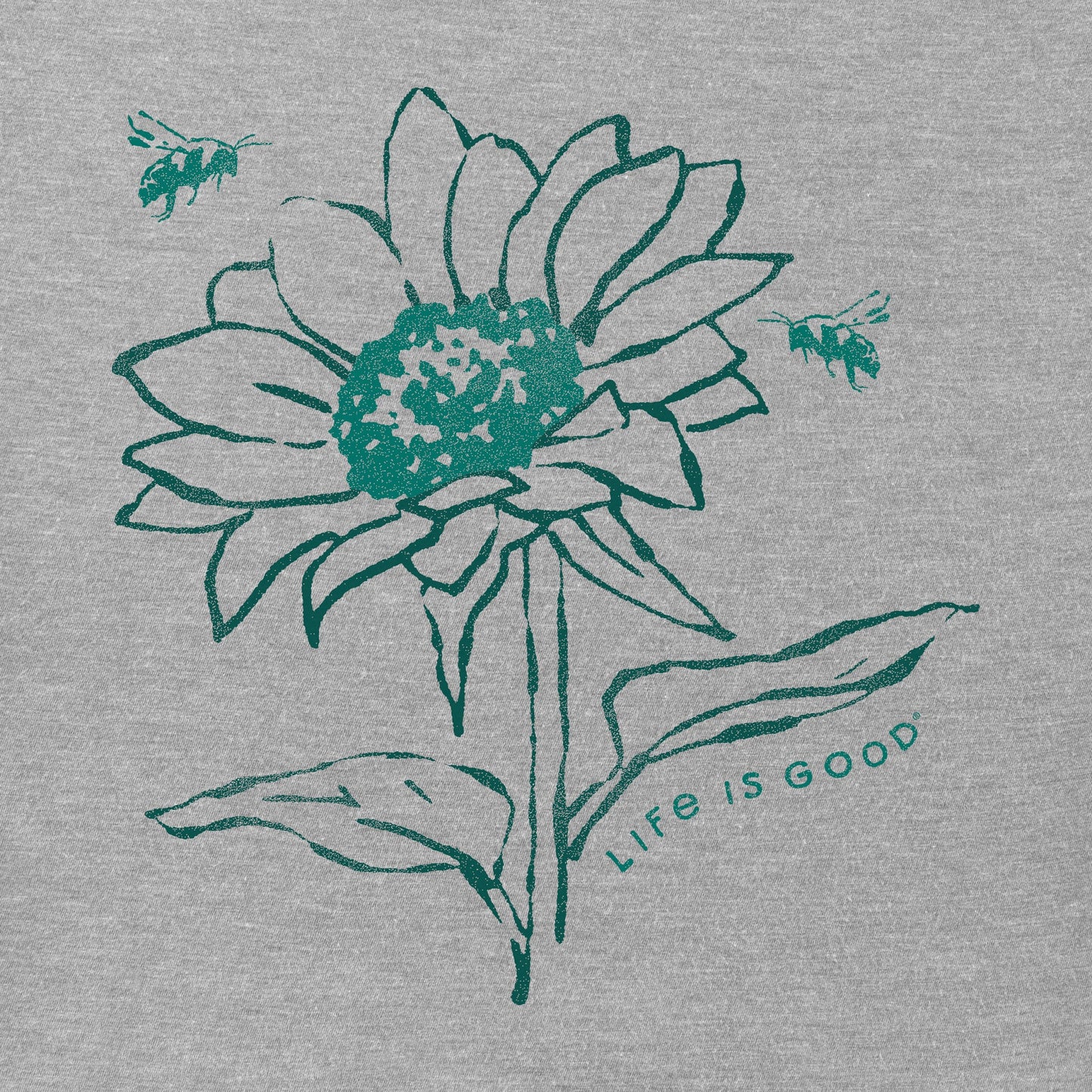 Women's Sunflower Bees Short Sleeve Vee