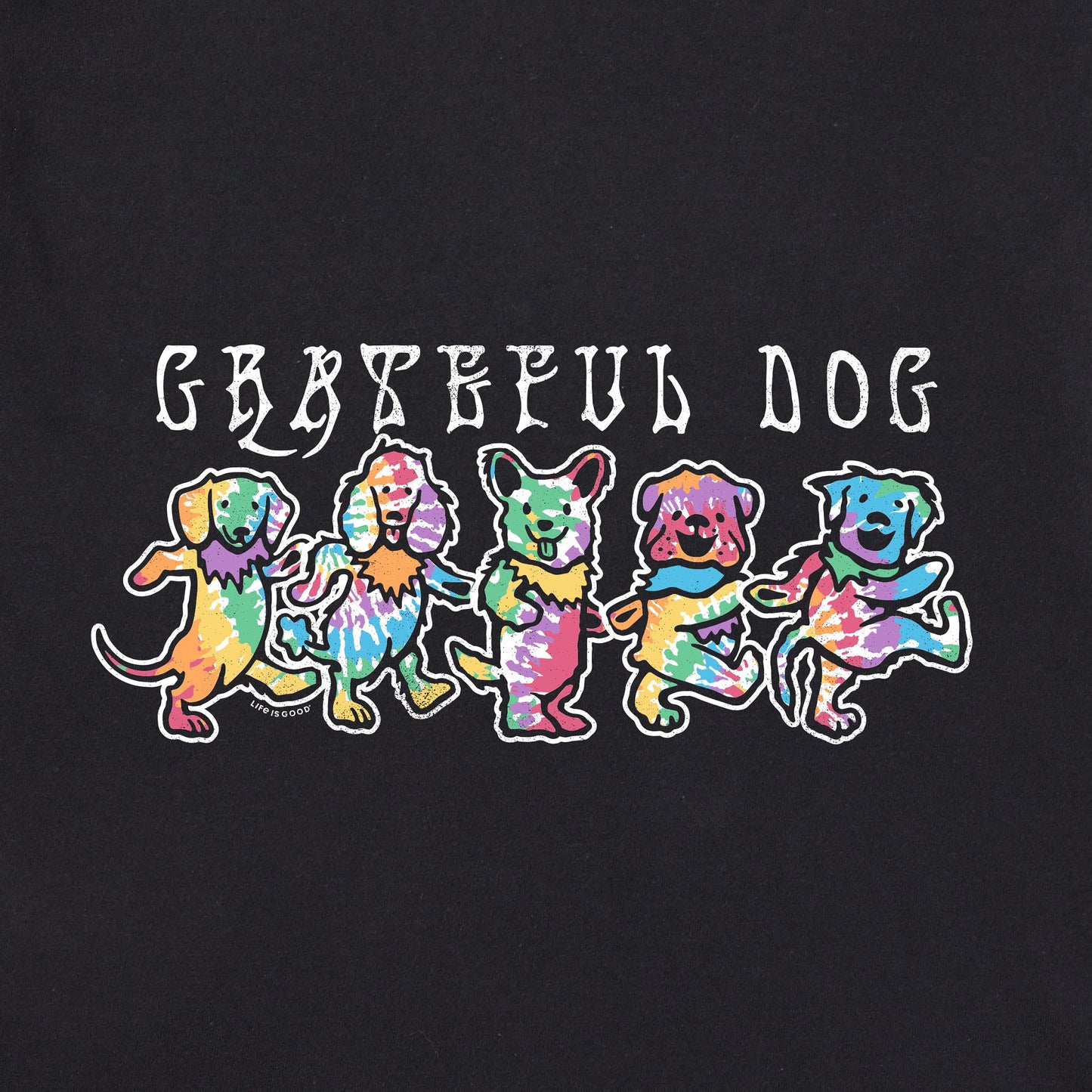 Men's Tie Dye Grateful Dog Short Sleeve Tee