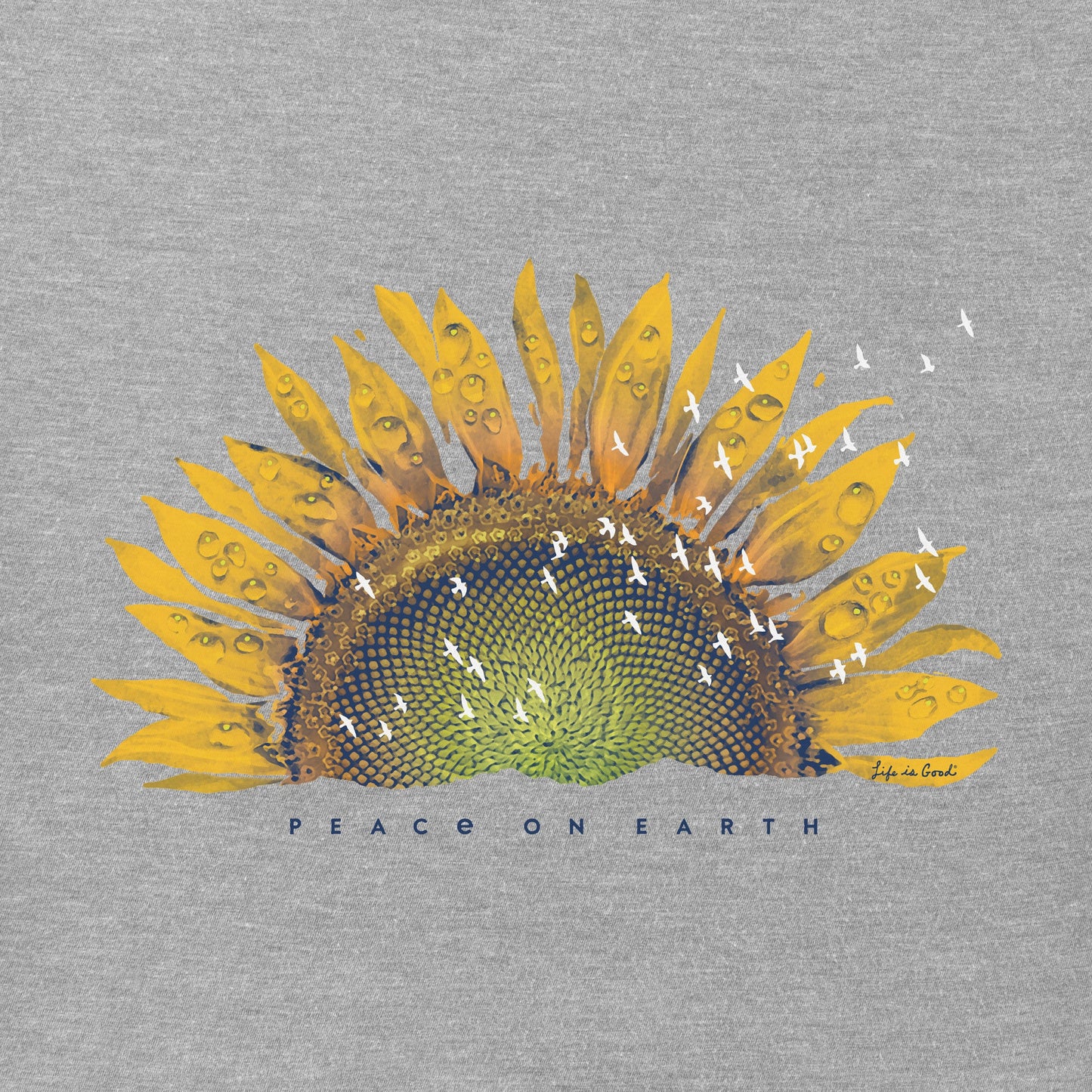 Women's Sunflower Dew Peace on Earth Short Sleeve Tee