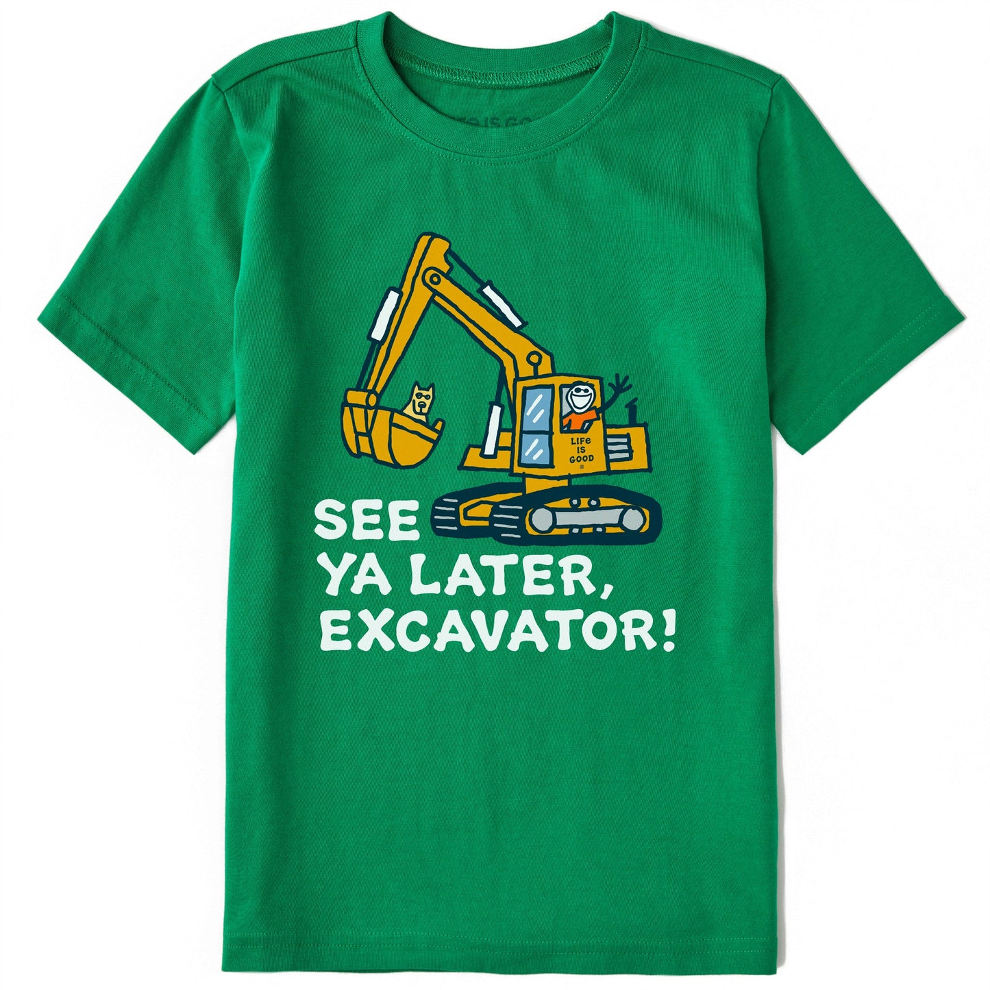Kids Jake and Rocket Excavator Short Sleeve Crusher Tee