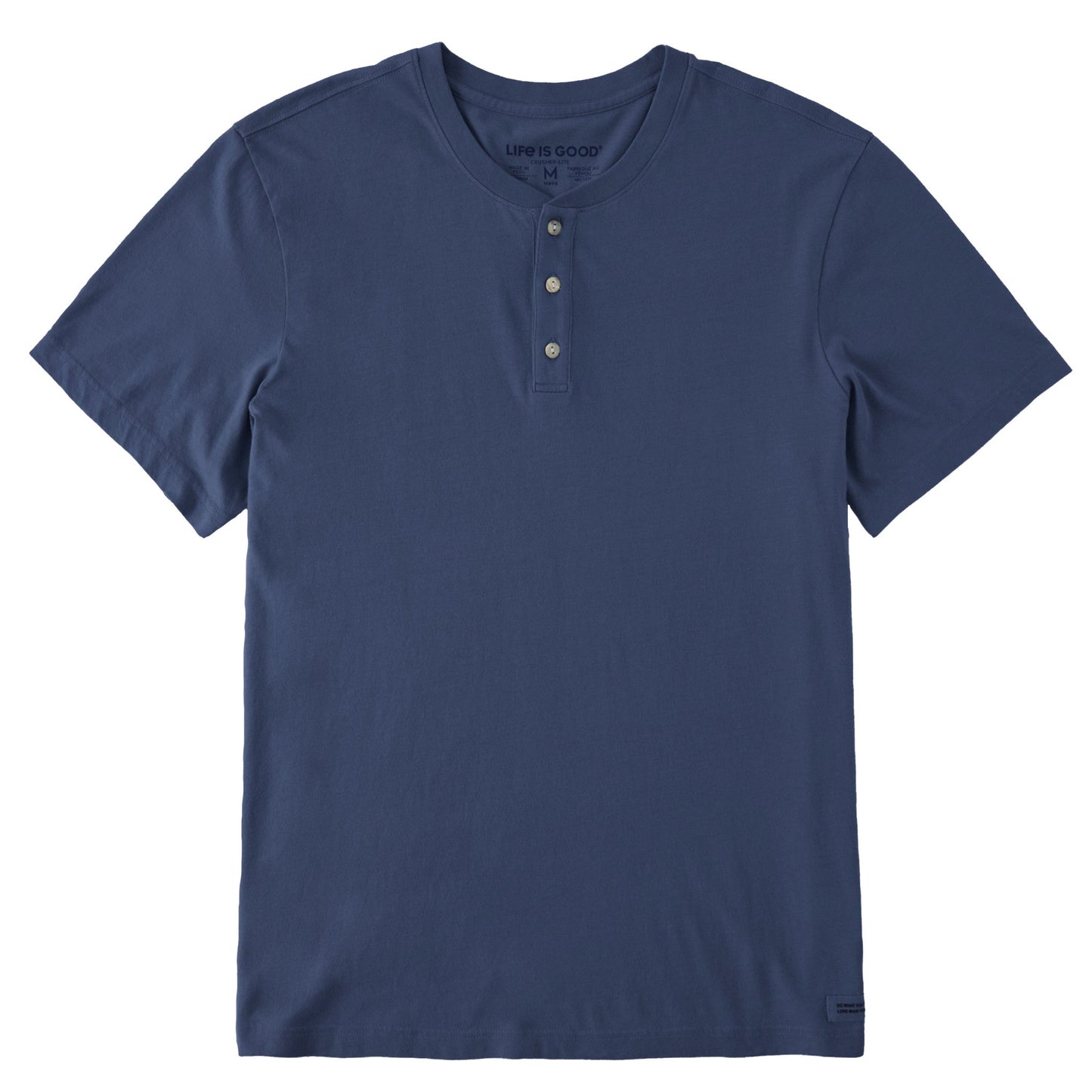 Men's Solid Short Sleeve Crusher-LITE Henley