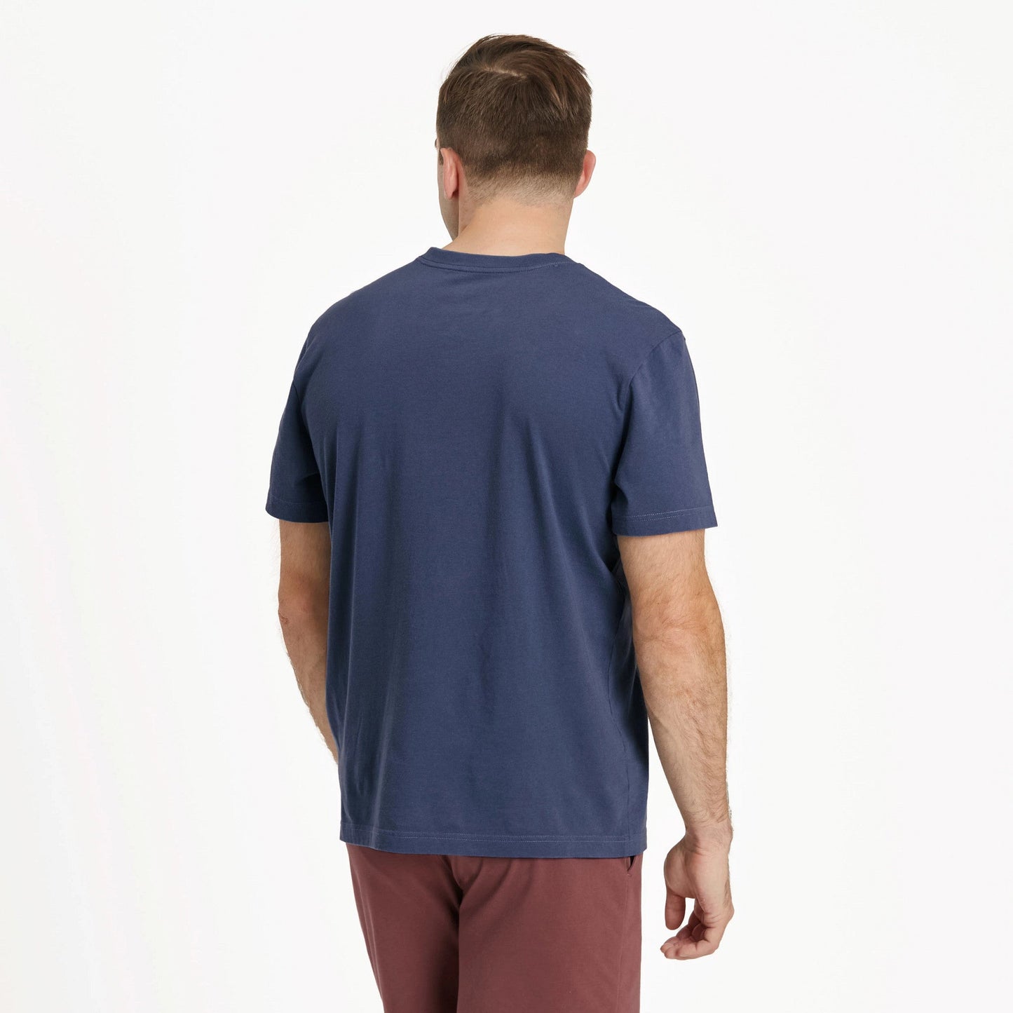 Men's Solid Short Sleeve Crusher-LITE Henley