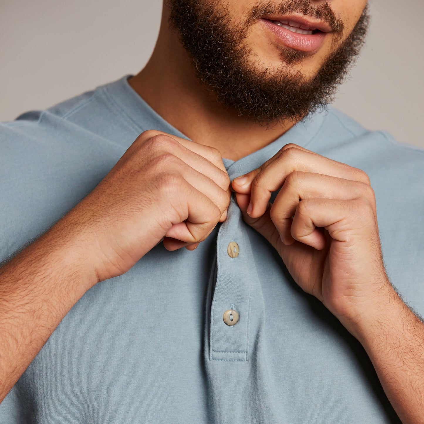 Men's Solid Short Sleeve Crusher-LITE Henley