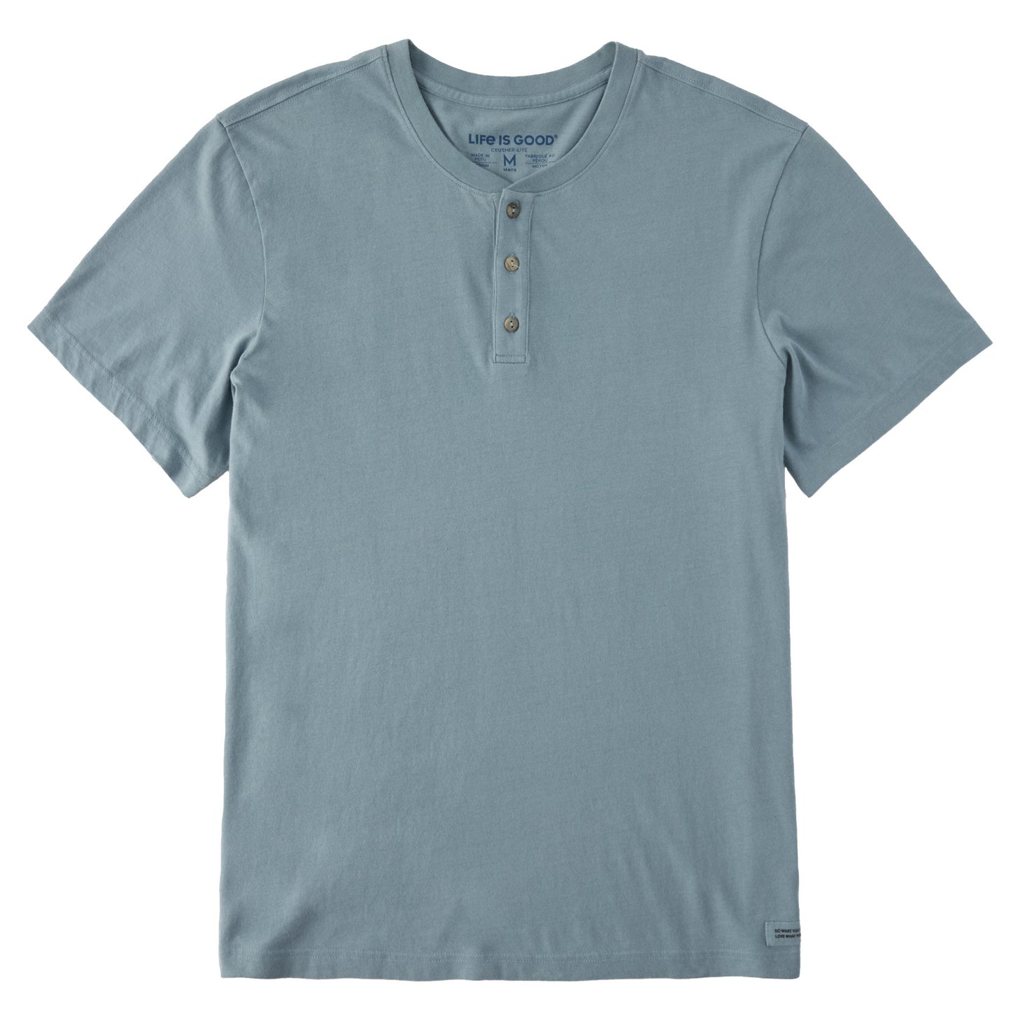 Men's Solid Short Sleeve Crusher-LITE Henley