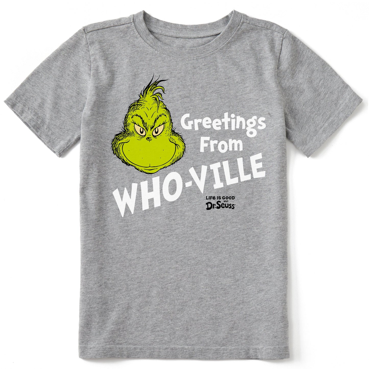 Kids Greetings from Who-Ville Grinch Short Sleeve Crusher Tee