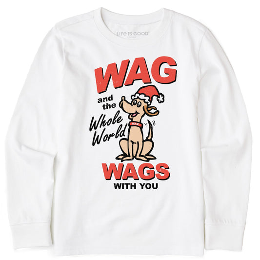 Kids Retro color Max Wags Long Sleeve Crusher Tee