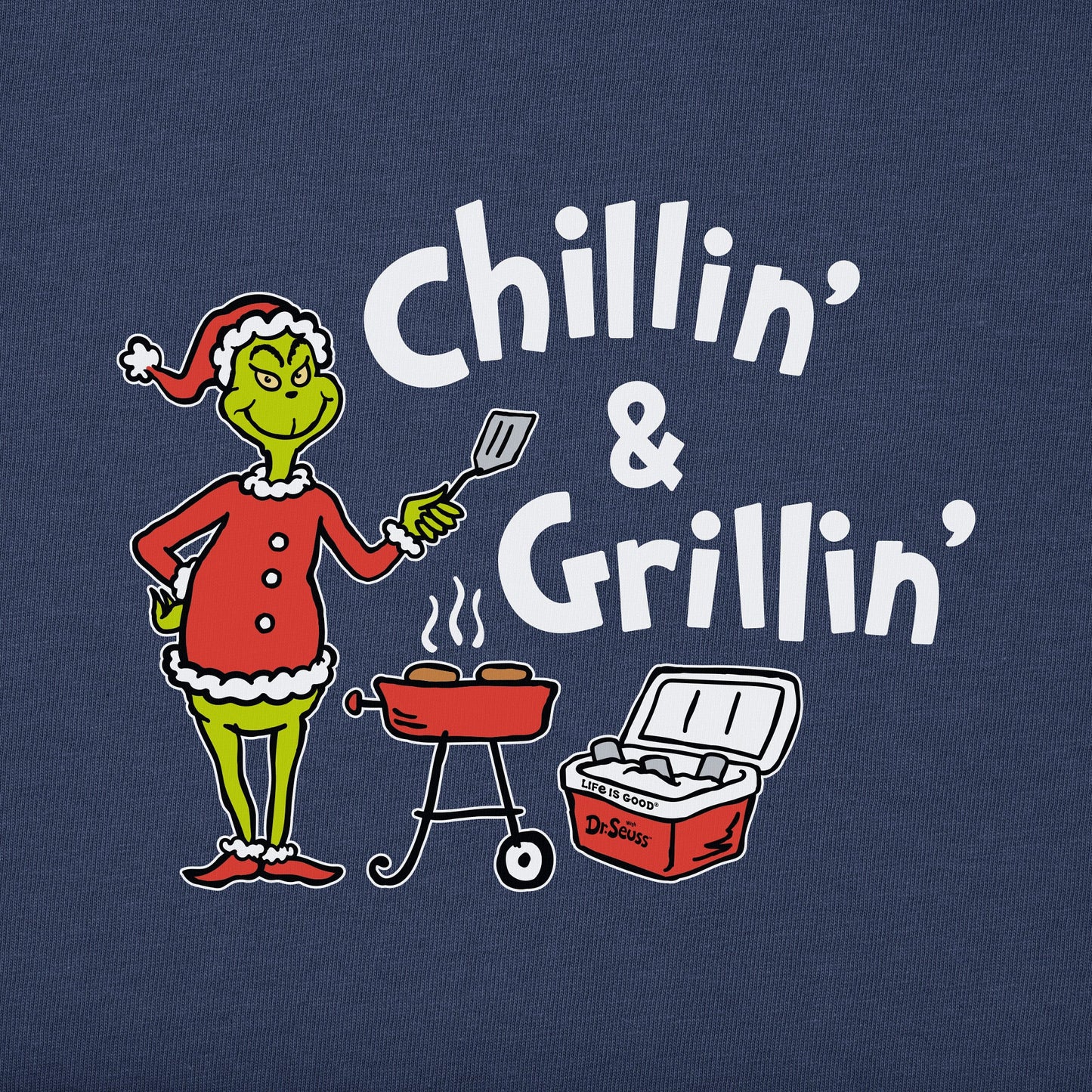 Men's Grinch Chillin' & Grillin' Short Sleeve Crusher Tee