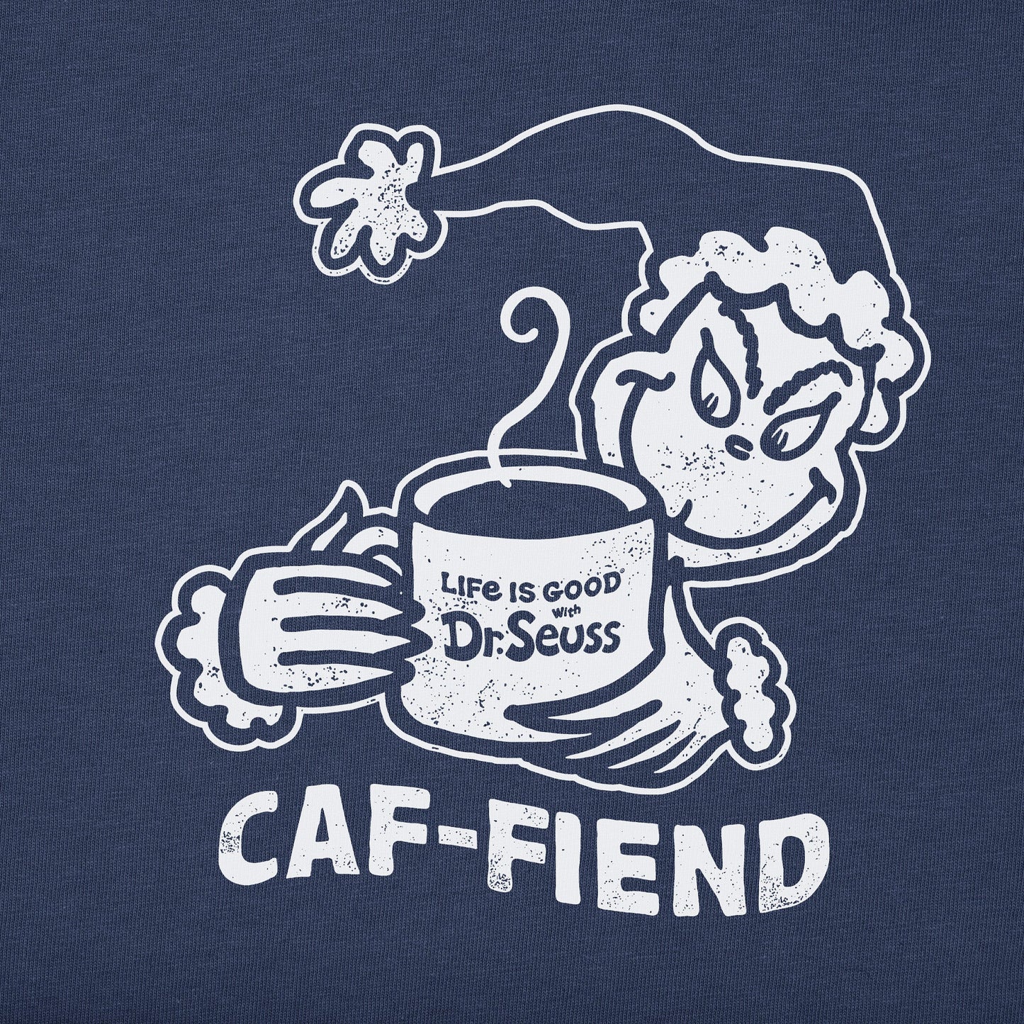 Men's Retro Grinch Caf-Fiend Long Sleeve Crusher Tee