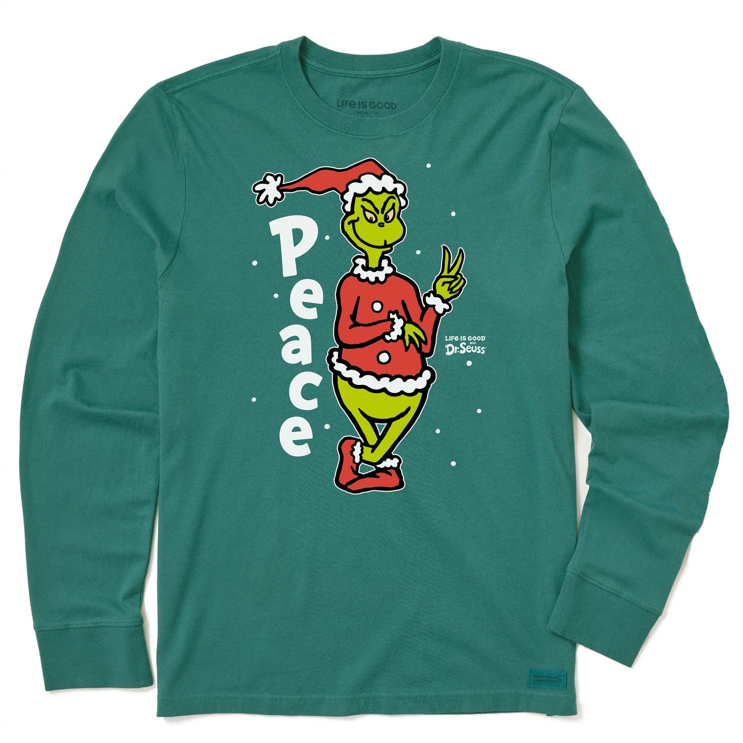 Men's Peace Grinch Long Sleeve Crusher Tee