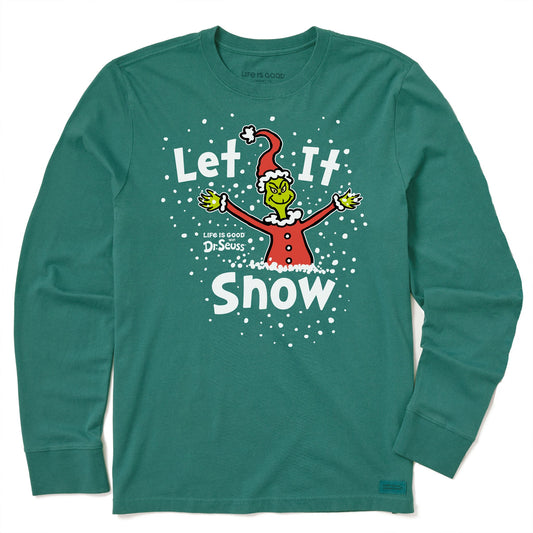 Men's Grinch Let It Snow Long Sleeve Crusher Tee