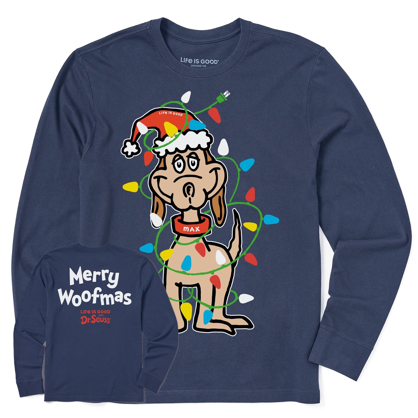 Men's Max Merry Woofmas Long Sleeve Crusher Tee