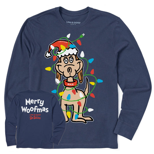 Men's Max Merry Woofmas Long Sleeve Crusher Tee