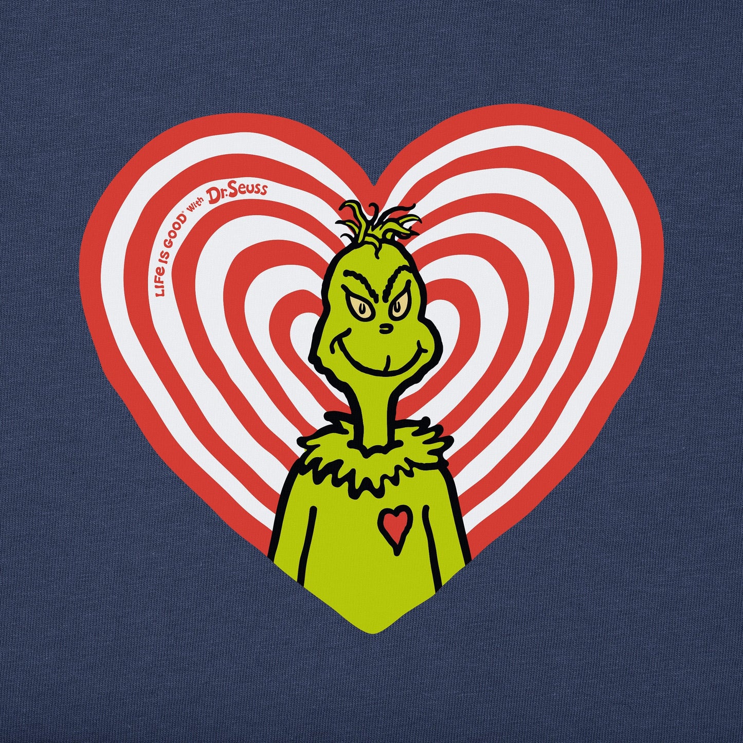 Men's Grinch Radiant Heart Christmas Long Sleeve Crusher Tee