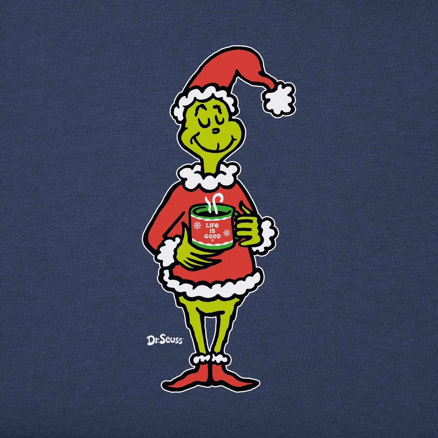 Women's Coffee Makes me Less Grinchy Long Sleeve Crusher Tee