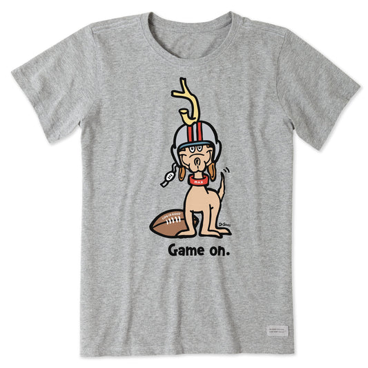 Women's Game On Football Max Short Sleeve Crusher Tee