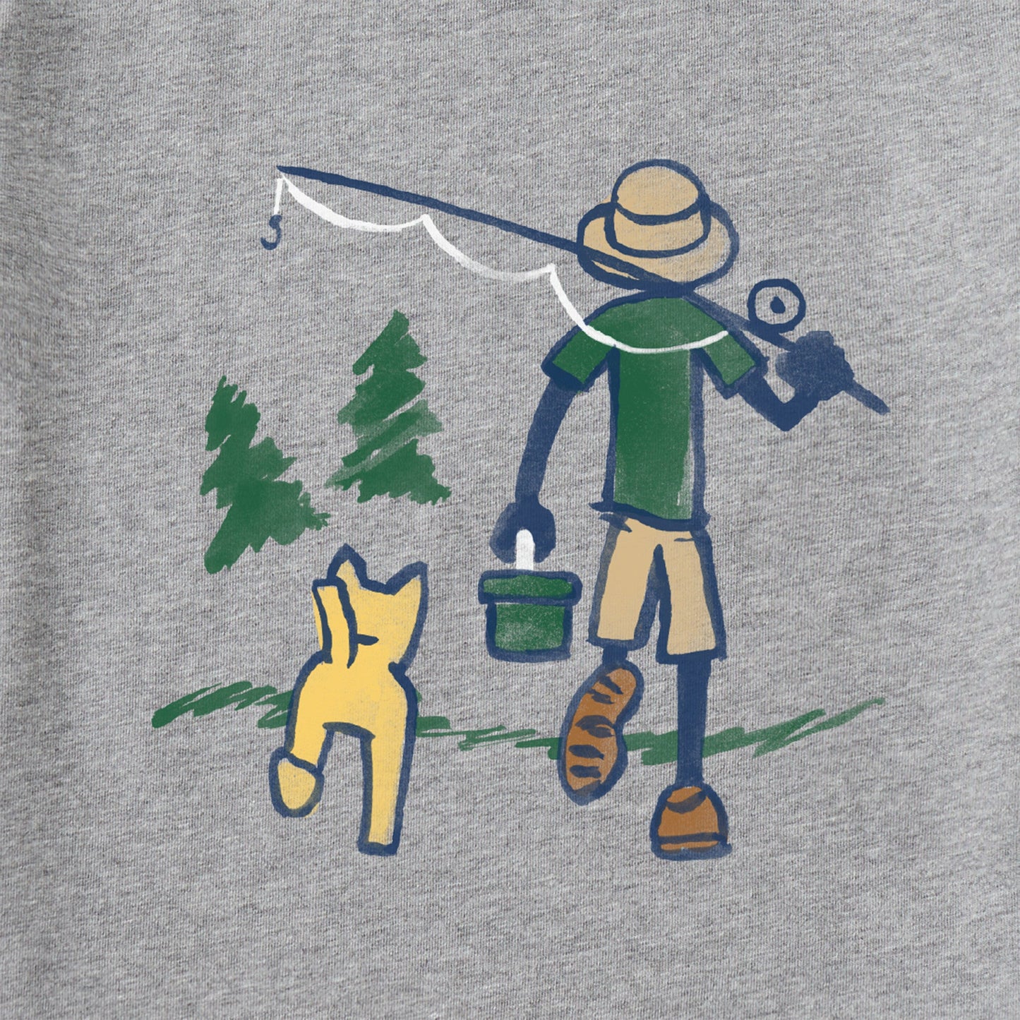 Men's Jake and Rocket Fishing Walk Short Sleeve Tee