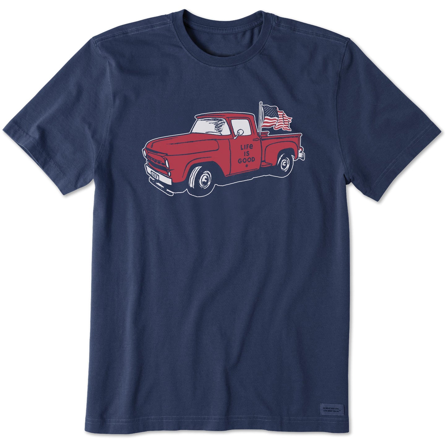 Men's Old Fashioned Patriotic Truck Short Sleeve Tee