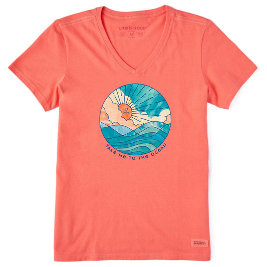 Women's Take Me to the Ocean Short Sleeve Vee
