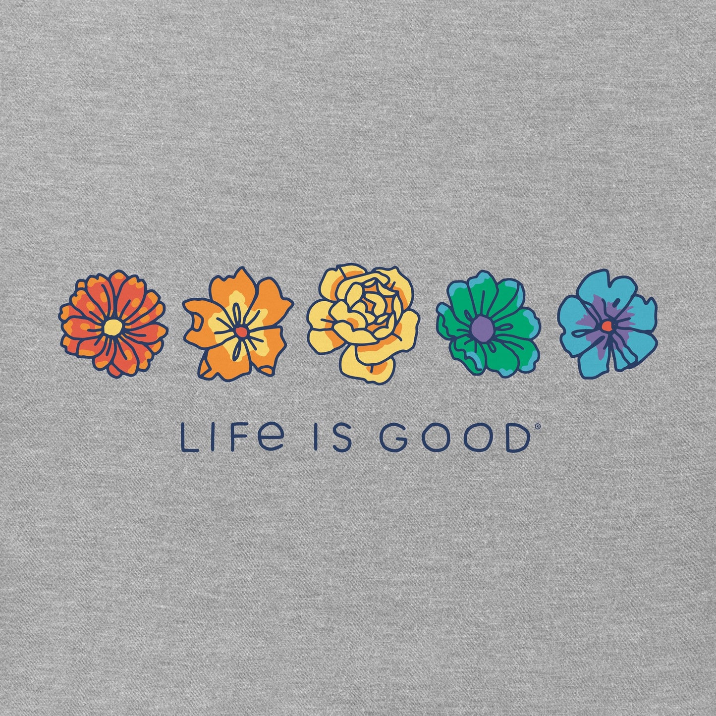 Women's Simple Rainbow Flowers Short Sleeve Vee