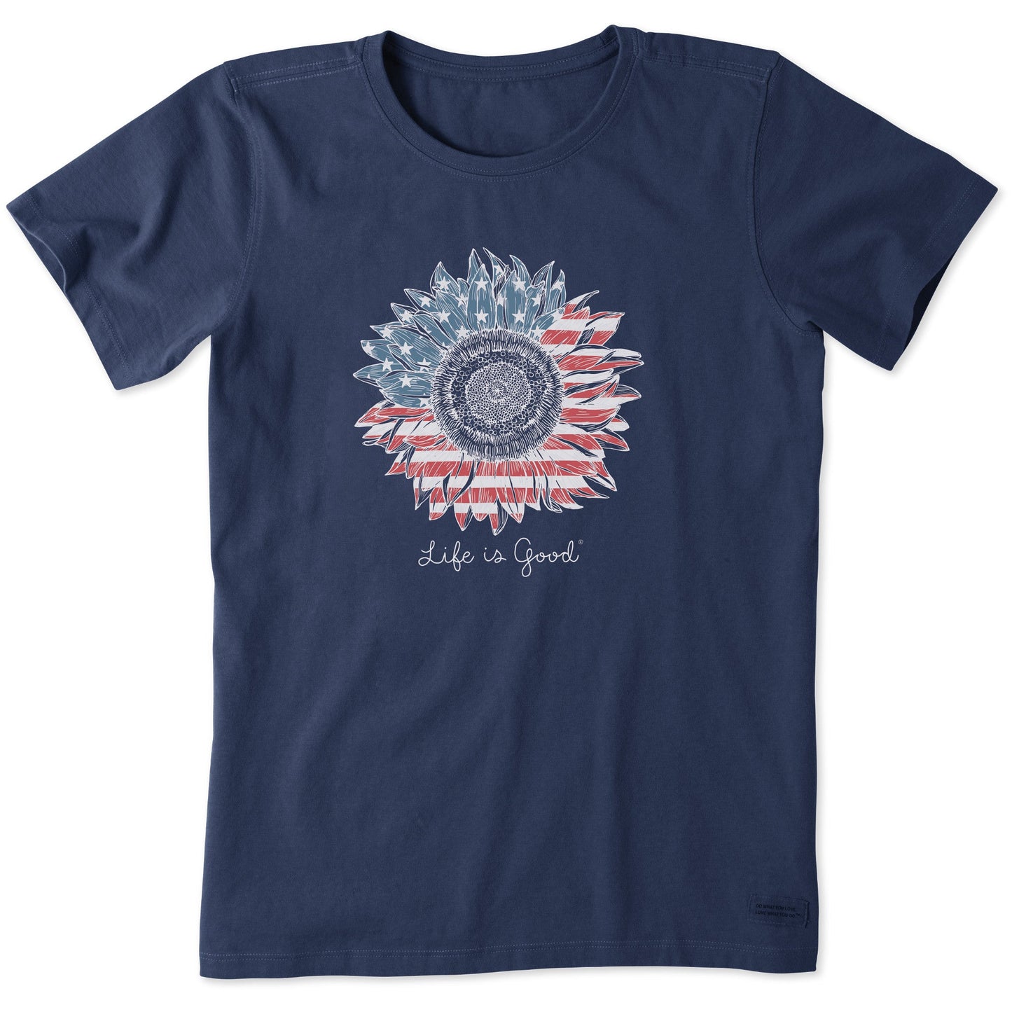 Women's American Sunflower Short Sleeve Crusher Tee