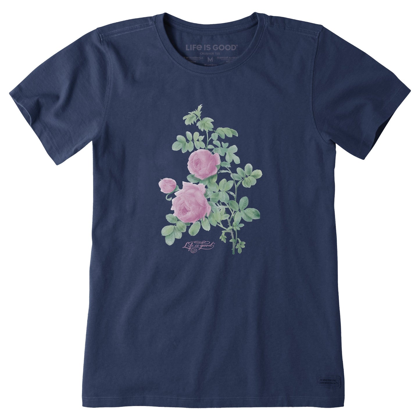 Women's Antique Rose Branch Short Sleeve Crusher Tee
