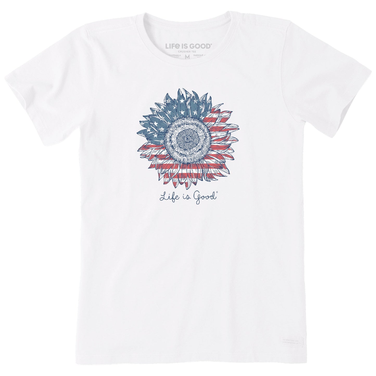 Women's American Sunflower Short Sleeve Crusher Tee