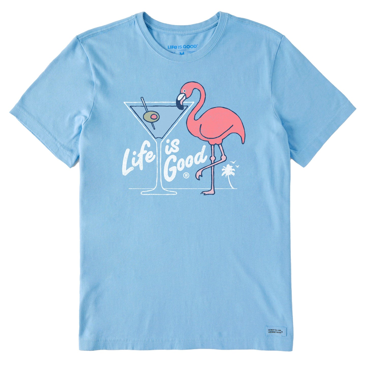 Men's Flamingo Martini Short Sleeve Crusher Tee
