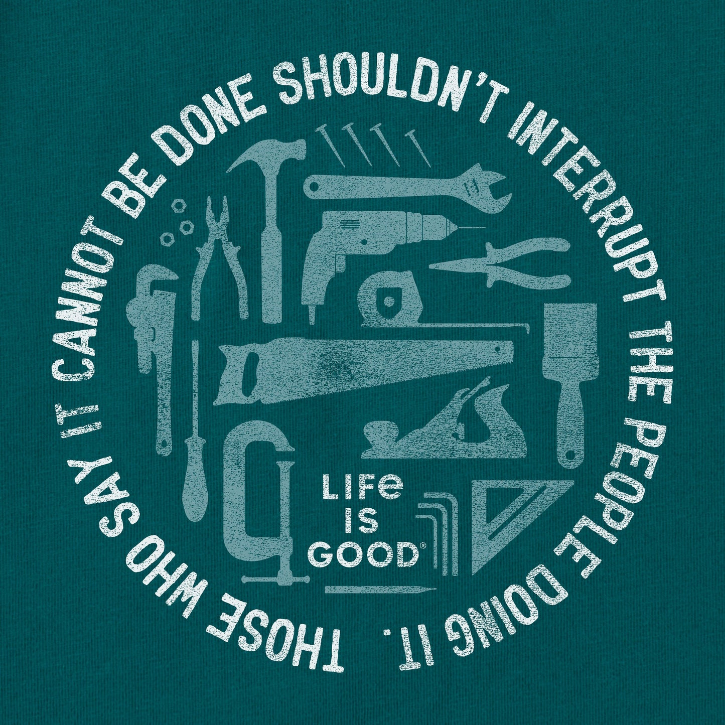 Men's Don't Interrupt Handyman Short Sleeve Crusher Tee