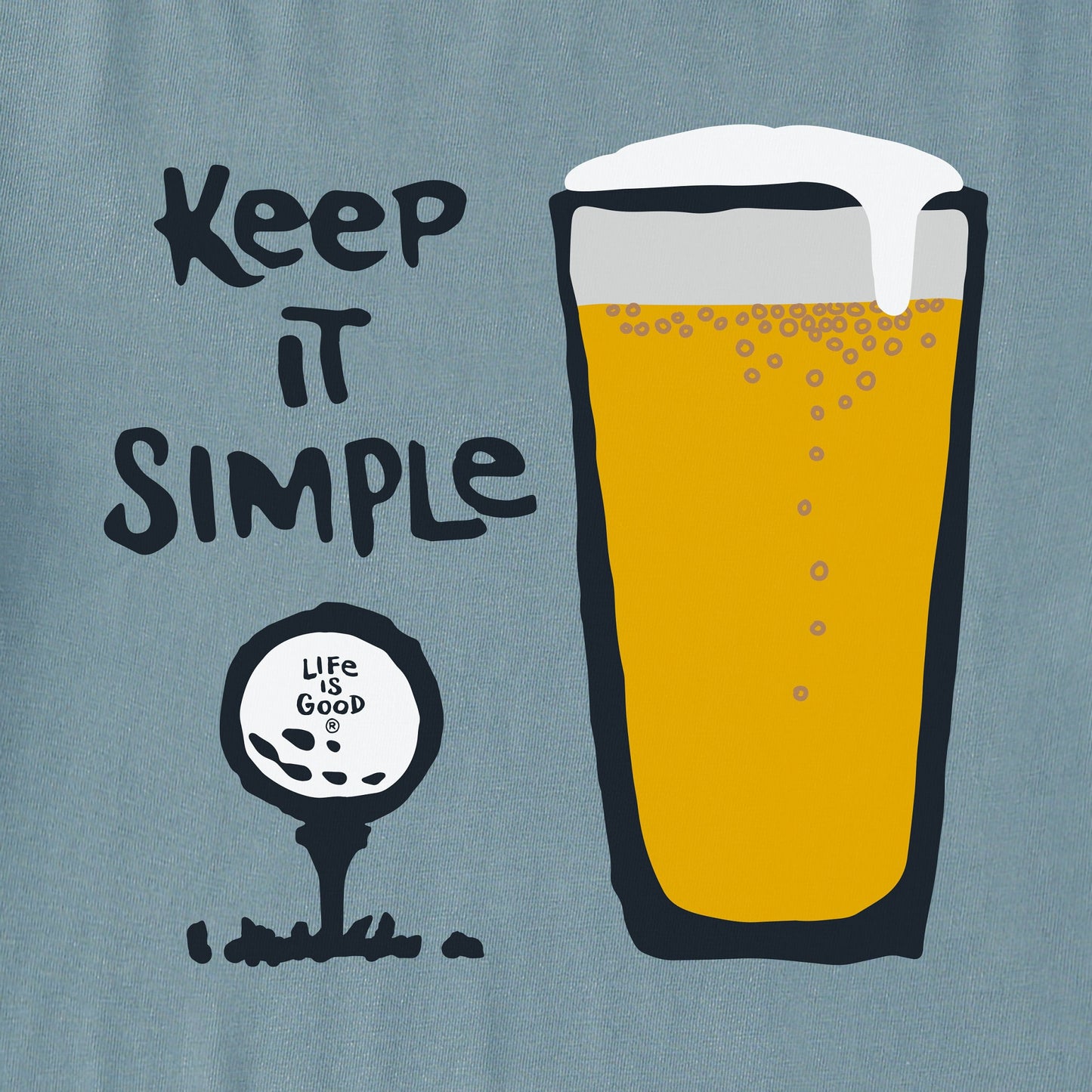 Men's Keep it Simple Golf & Beer Short Sleeve Crusher Tee
