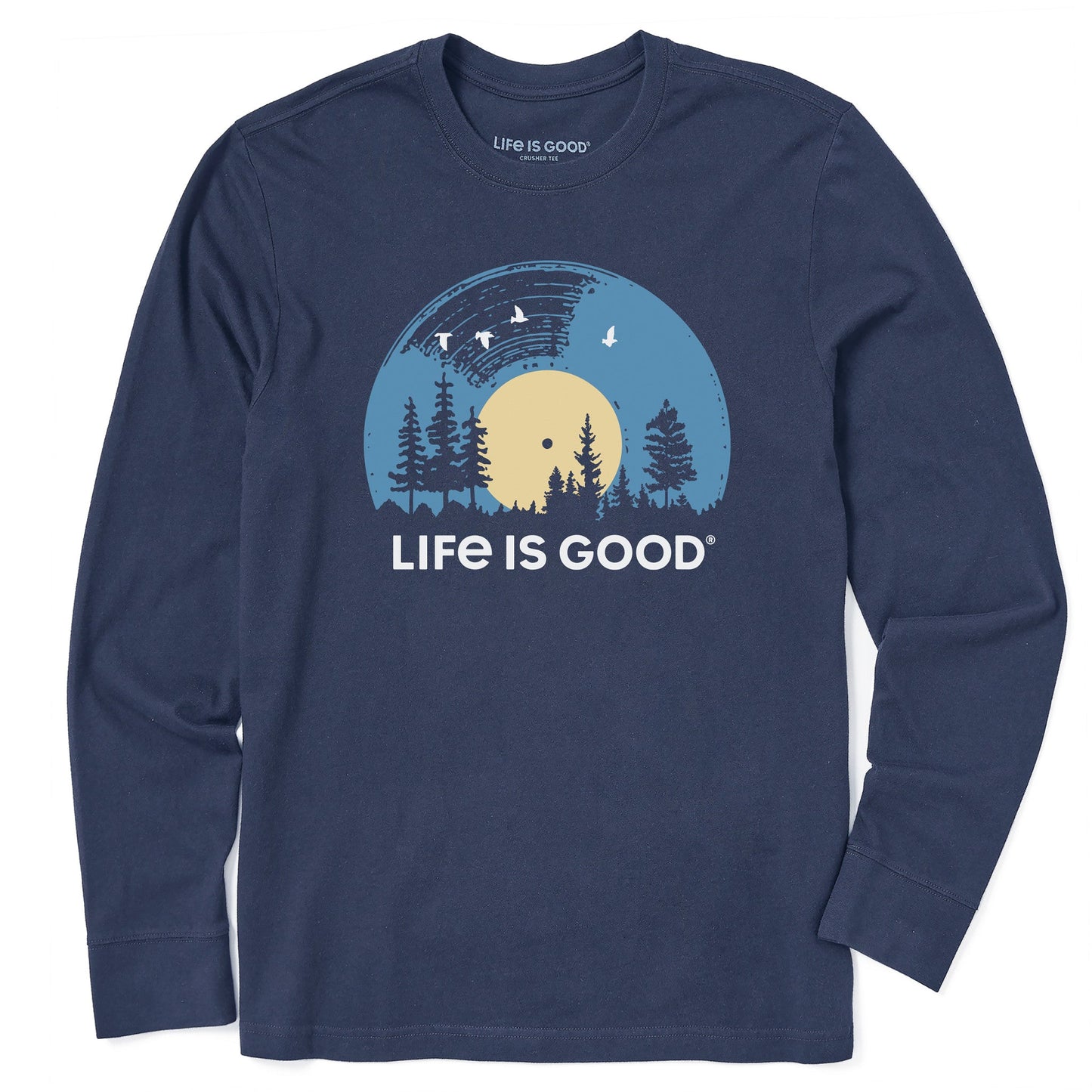 Men's Vinyl Sunset Long Sleeve Crusher Tee