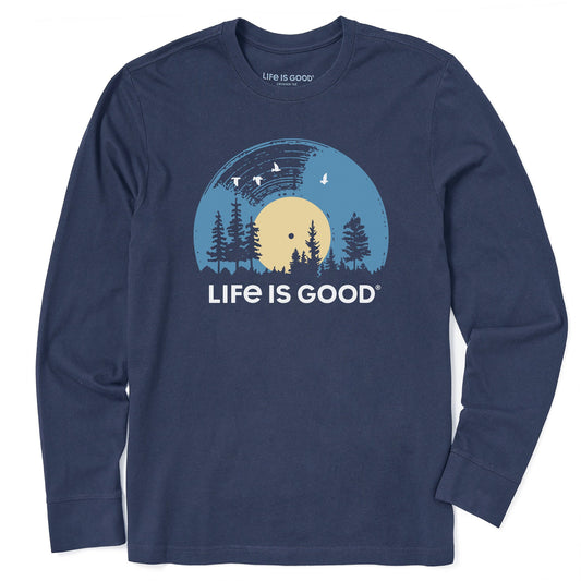 Men's Vinyl Sunset Long Sleeve Crusher Tee