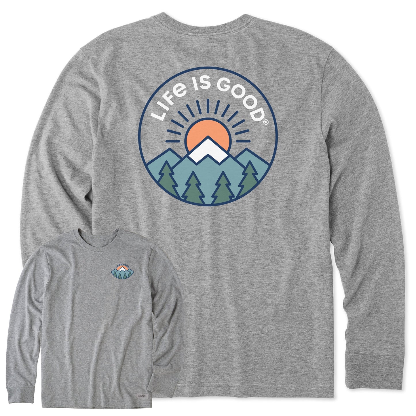 Men's LIG Mountain Sunrise Long Sleeve Crusher Tee