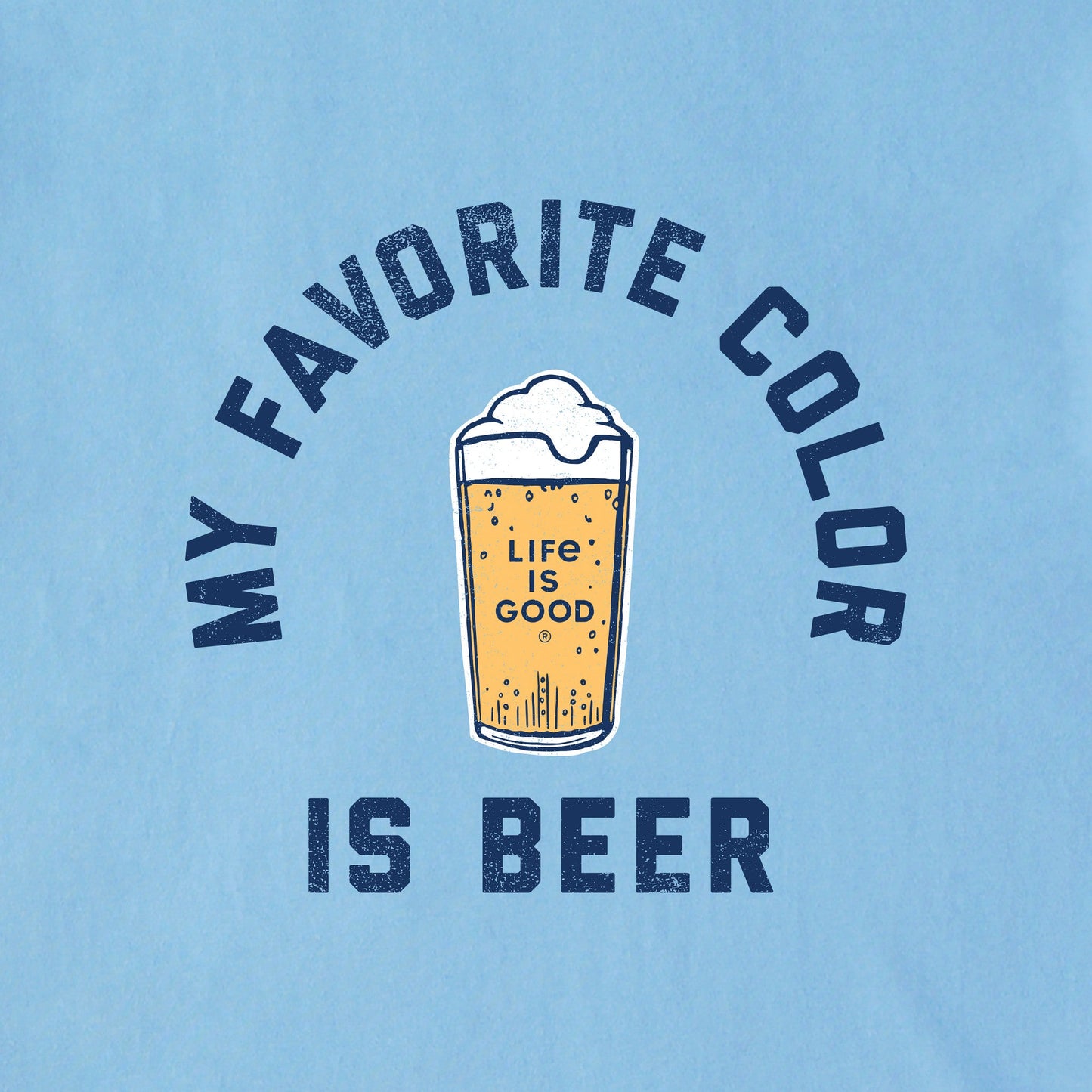 Men's My Favorite Color is Beer Long Sleeve Crusher Tee
