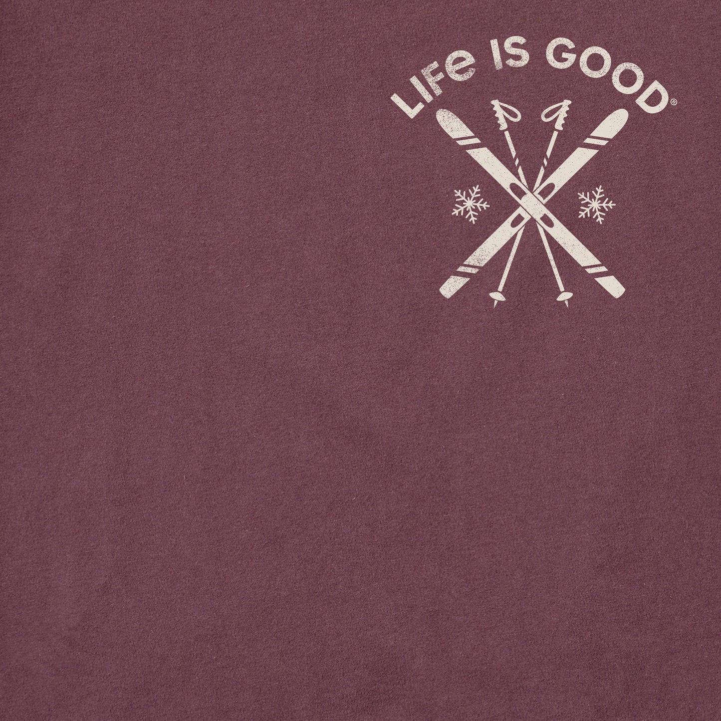 Men's Let it Snow Ski Long Sleeve Crusher Tee