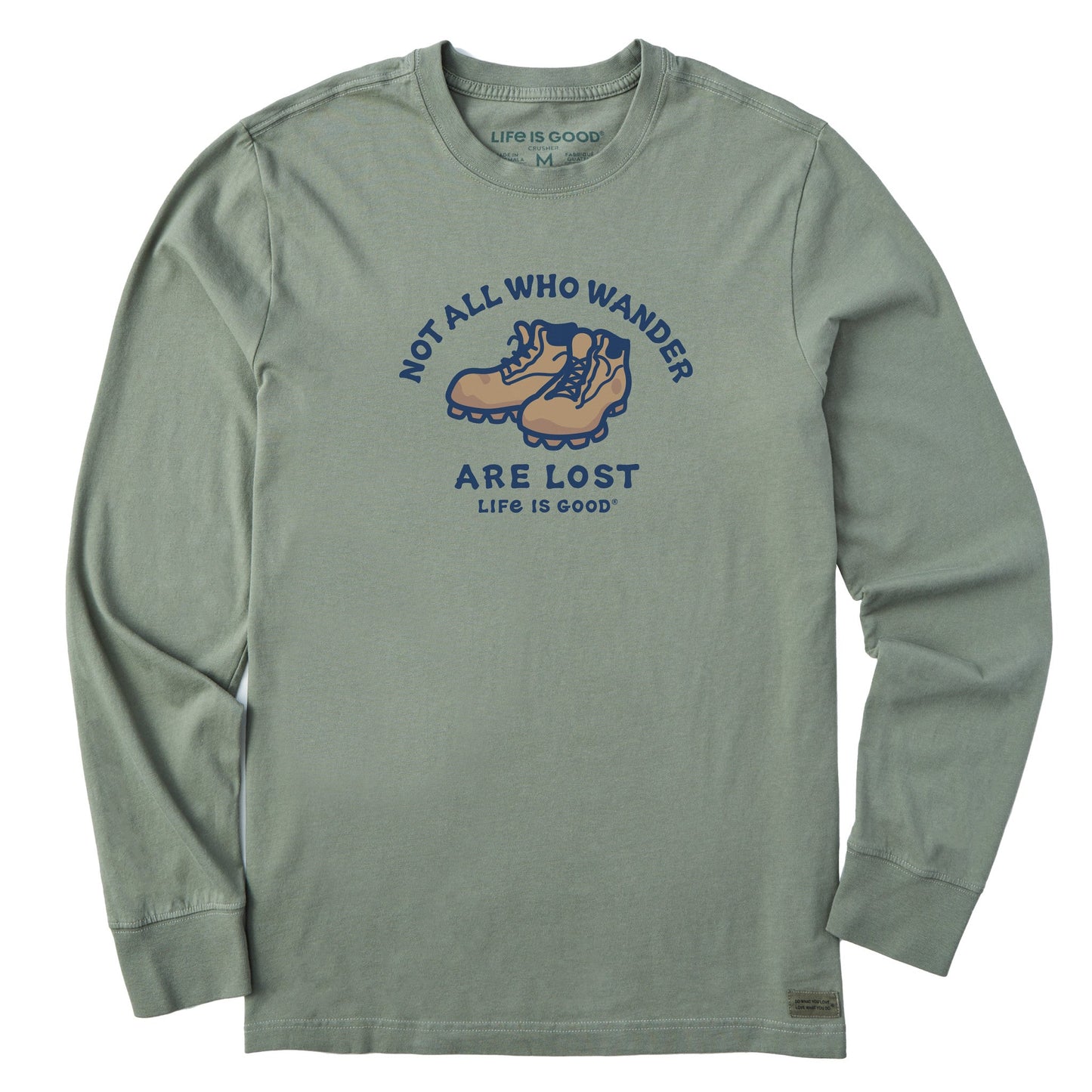 Men's Not All Who Wander Are Lost Long Sleeve Crusher Tee