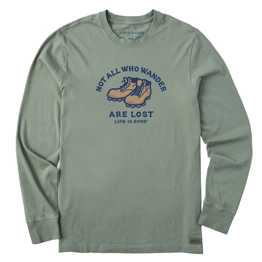 Men's Not All Who Wander Are Lost Long Sleeve Crusher Tee