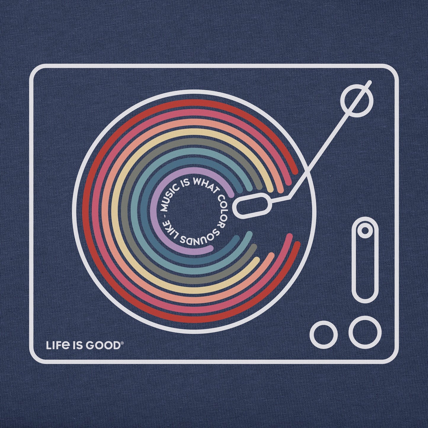 Men's Music Color Turntable Short Sleeve Tee