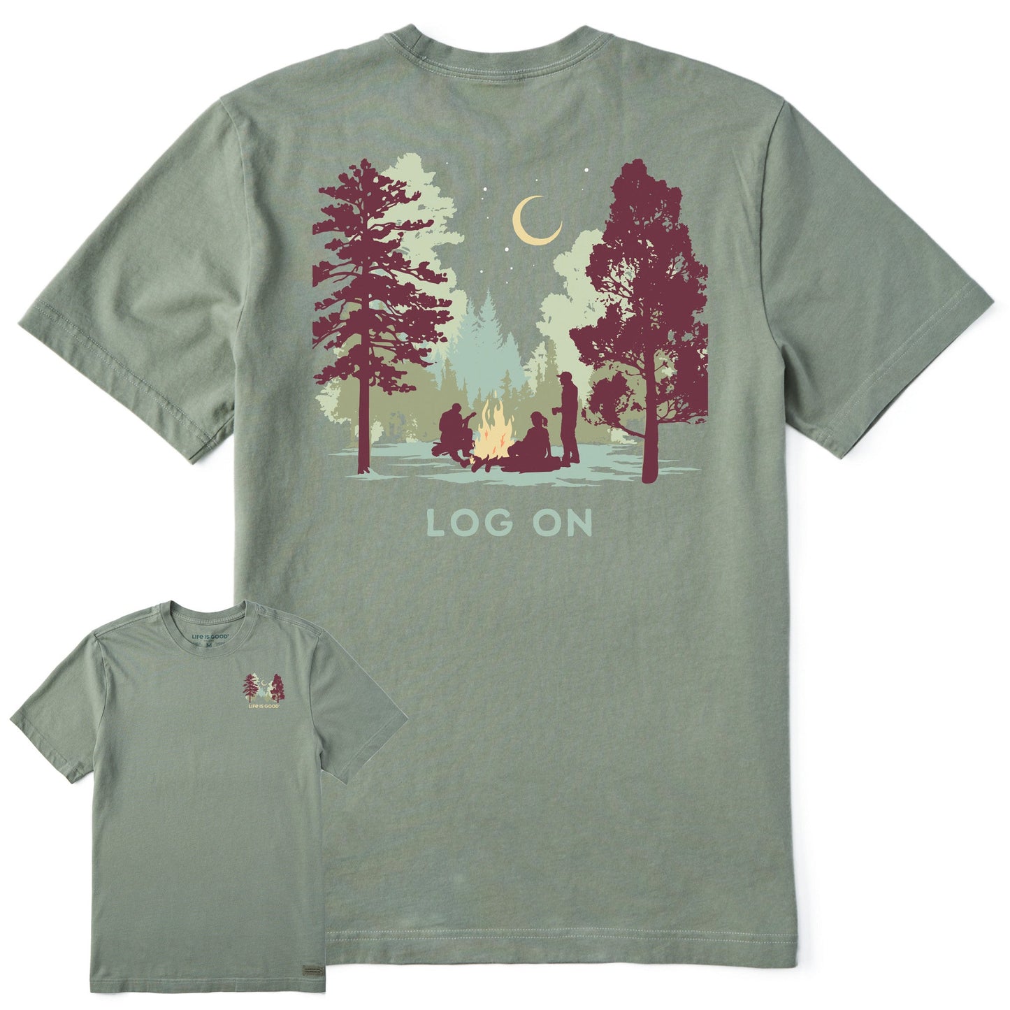 Men's Log On Campfire Short Sleeve Crusher-LITE Tee