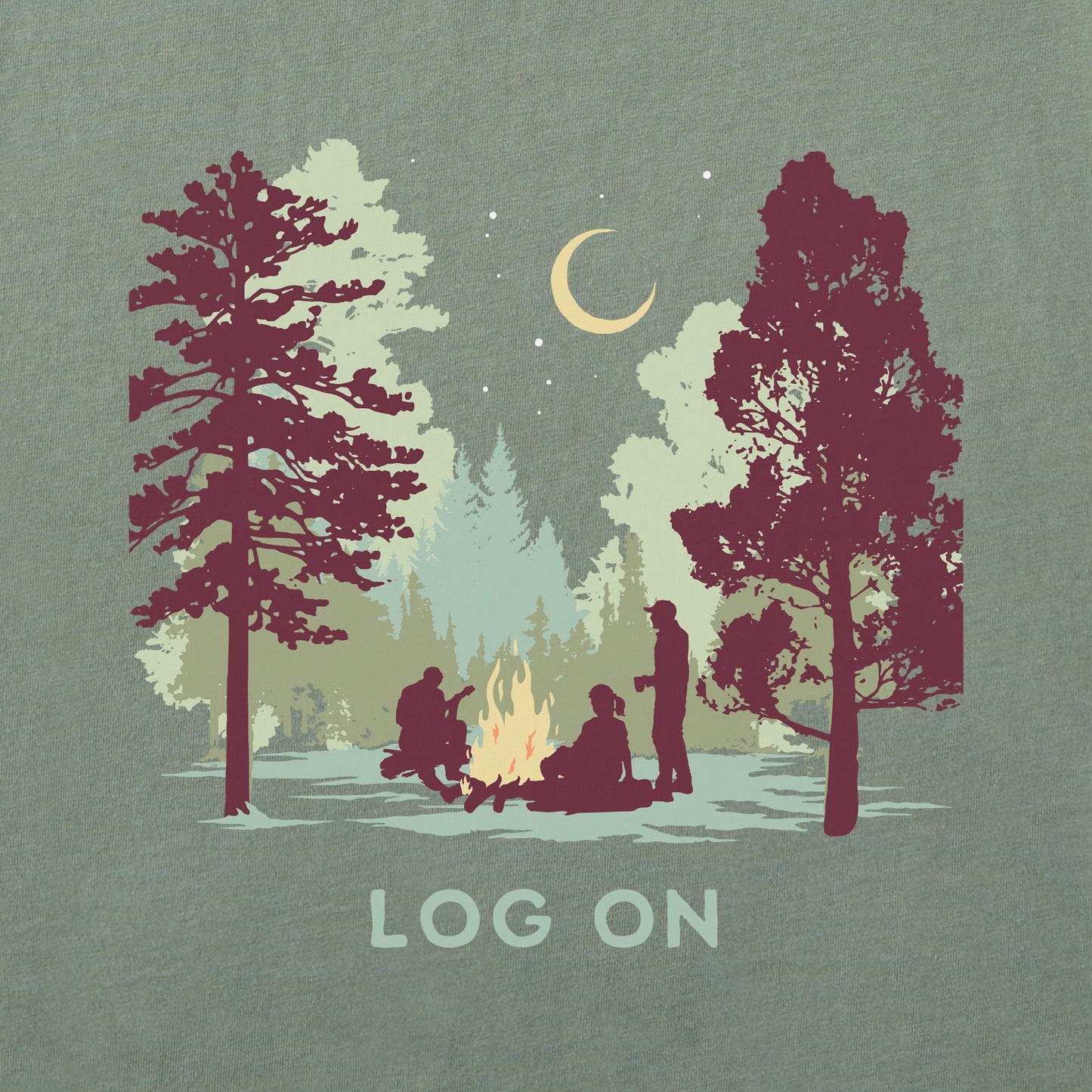 Men's Log On Campfire Short Sleeve Crusher-LITE Tee