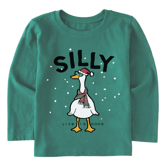 Toddler Silly Goose Snow Long Sleeve Crusher Tee