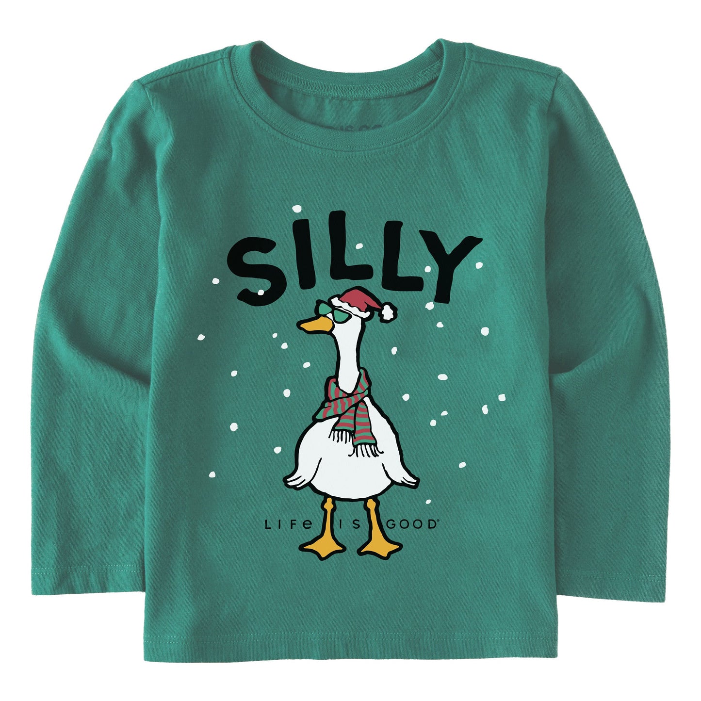 Toddler Silly Goose Snow Long Sleeve Crusher Tee