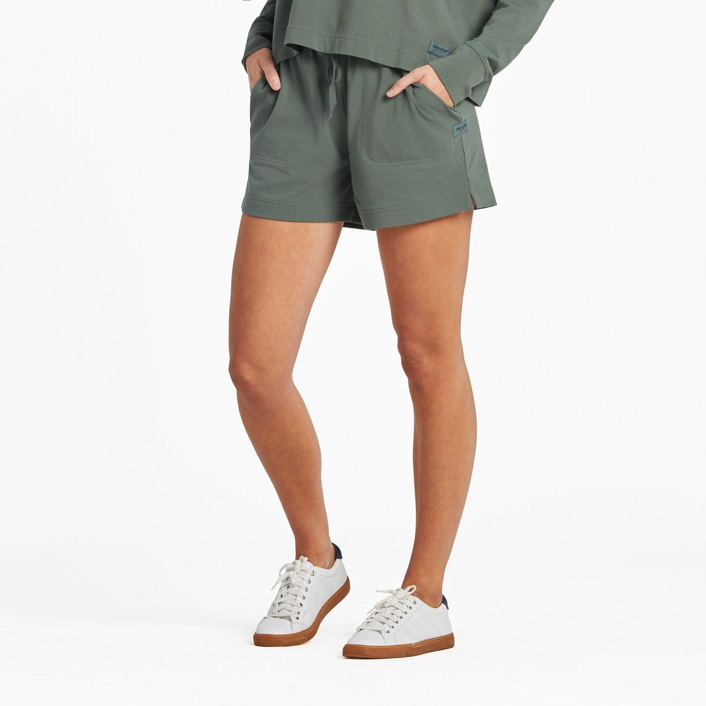Women's Solid Crusher-FLEX Shorts