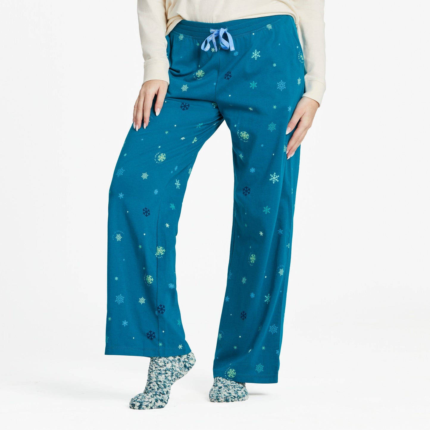 Women's Snow Flurries Pattern Snuggle Up Sleep Pant